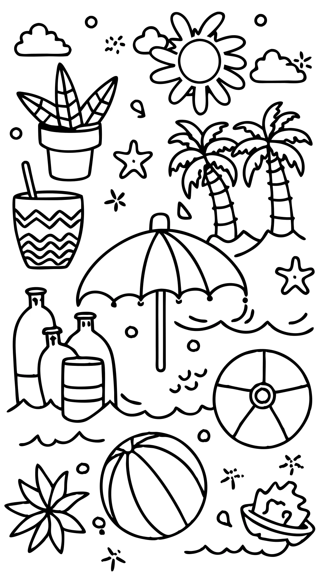 summer themed coloring pages